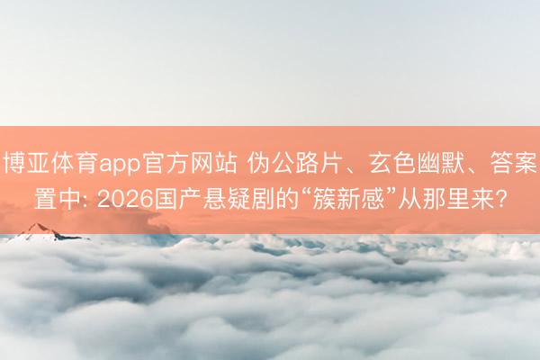 博亚体育app官方网站 伪公路片、玄色幽默、答案置中: 2026国产悬疑剧的“簇新感”从那里来?