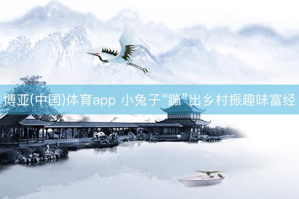博亚(中国)体育app 小兔子“蹦”出乡村振趣味富经