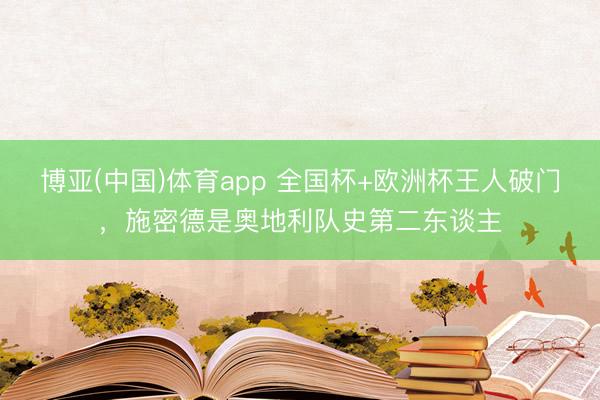 博亚(中国)体育app 全国杯+欧洲杯王人破门，施密德是奥地利队史第二东谈主
