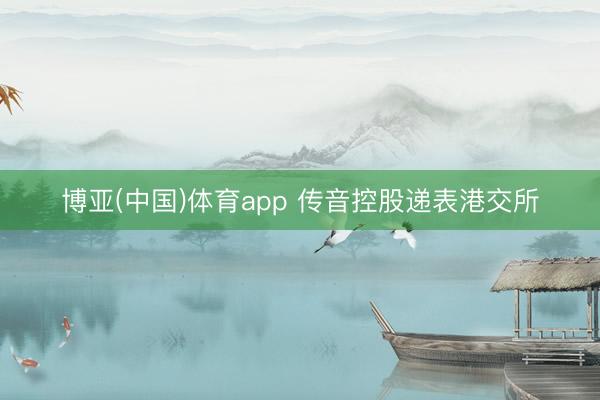 博亚(中国)体育app 传音控股递表港交所
